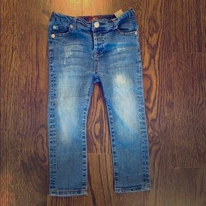 7 for All Mankind distresses blue jeans, size 24m